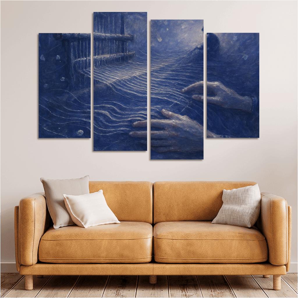 Memory Loom Of Echoes canvas paintings frame