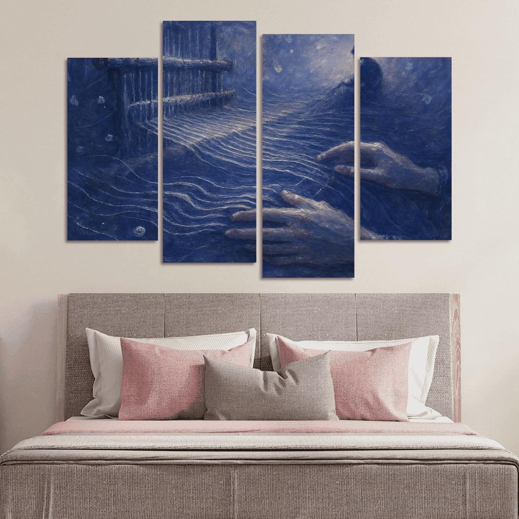 Memory Loom Of Echoes canvas paintings frame