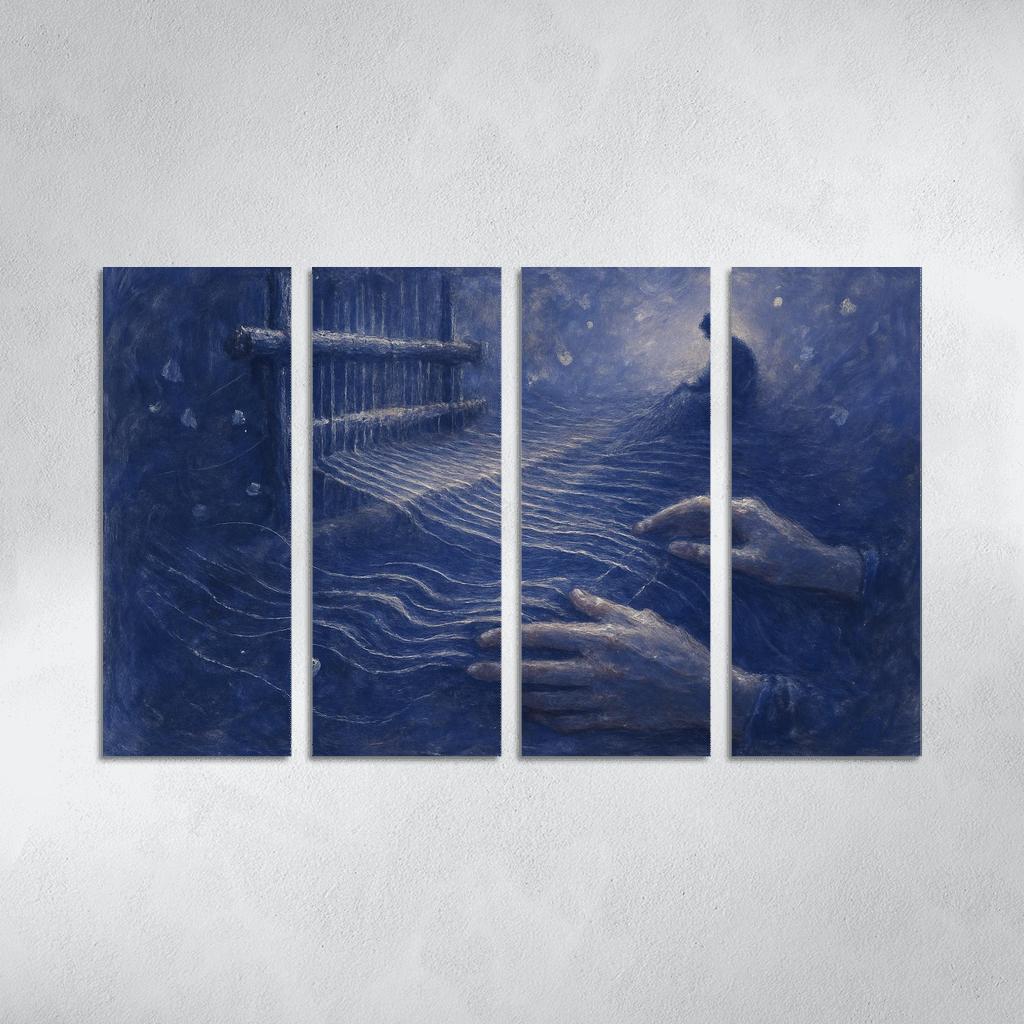 Memory Loom Of Echoes canvas paintings frame