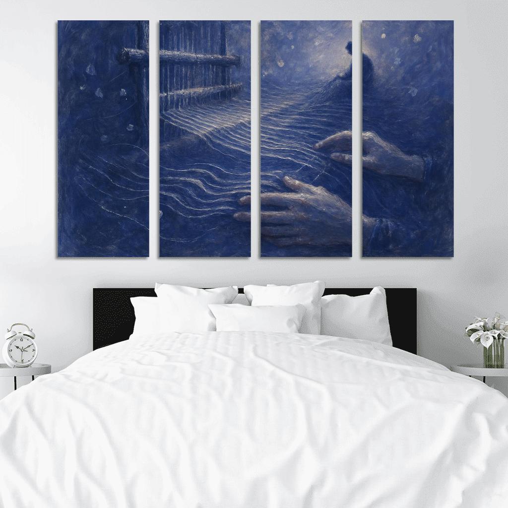 Memory Loom Of Echoes canvas paintings frame