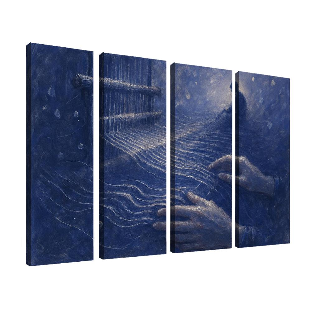 Memory Loom Of Echoes canvas paintings frame