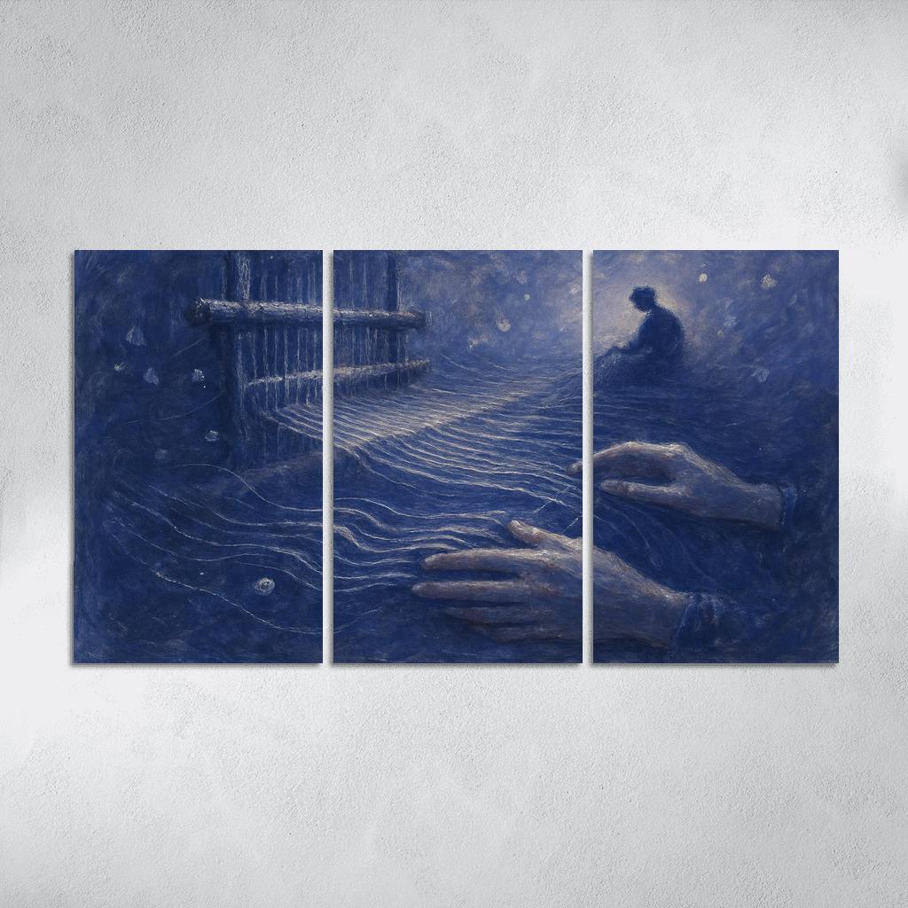 Memory Loom Of Echoes canvas paintings frame