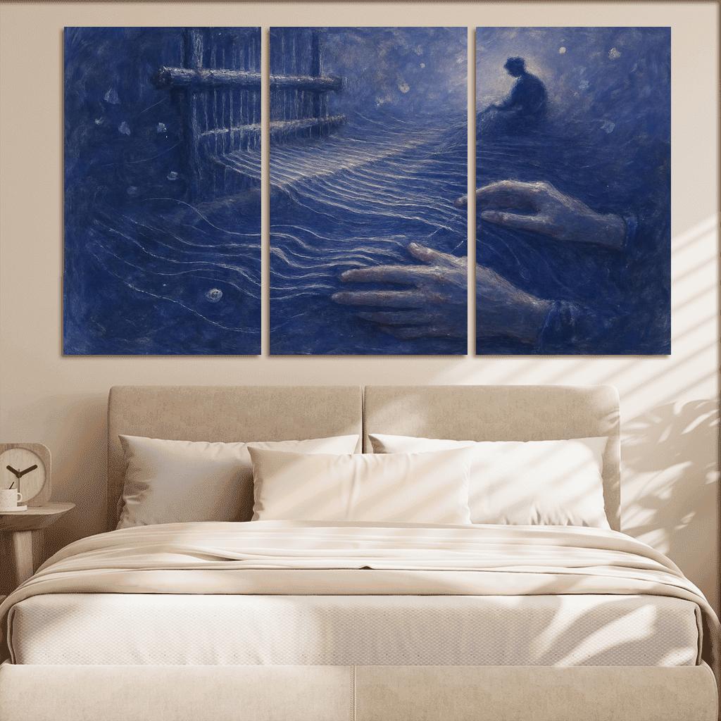 Memory Loom Of Echoes canvas paintings frame