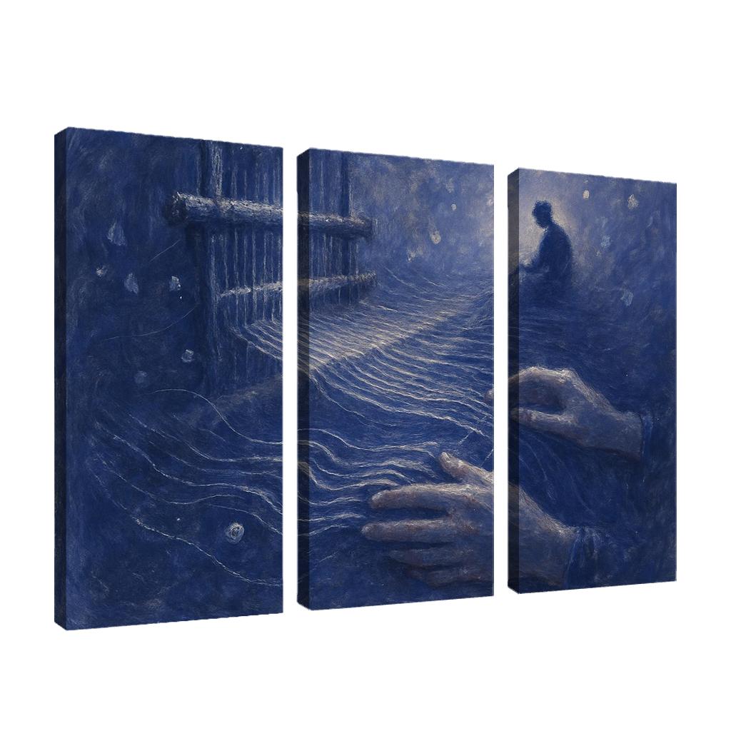 Memory Loom Of Echoes canvas paintings frame