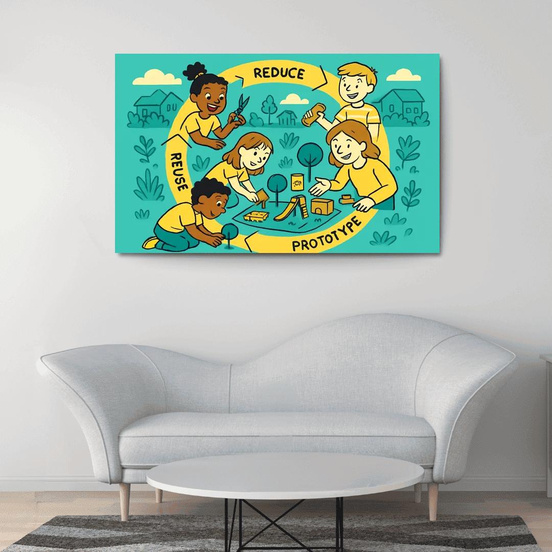 Eco Design And Circular Thinking For Kids custom paintings frame