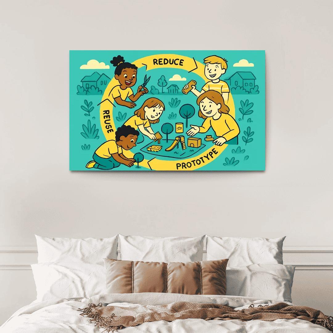 Eco Design And Circular Thinking For Kids custom paintings frame