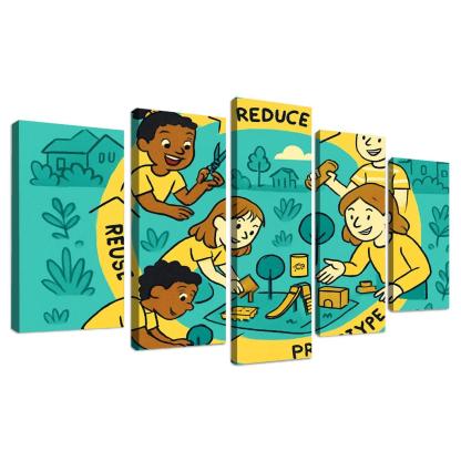 Eco Design And Circular Thinking For Kids custom paintings frame