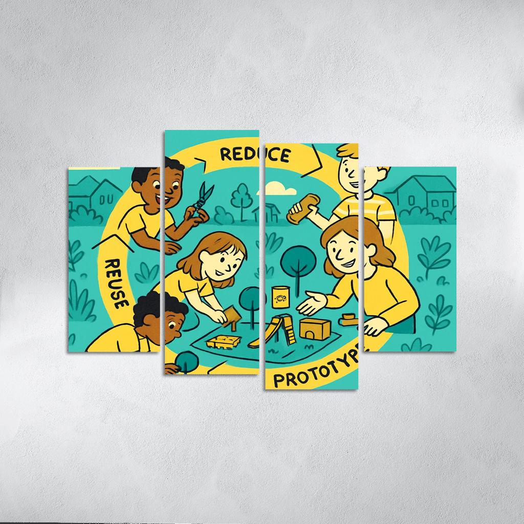 Eco Design And Circular Thinking For Kids custom paintings frame