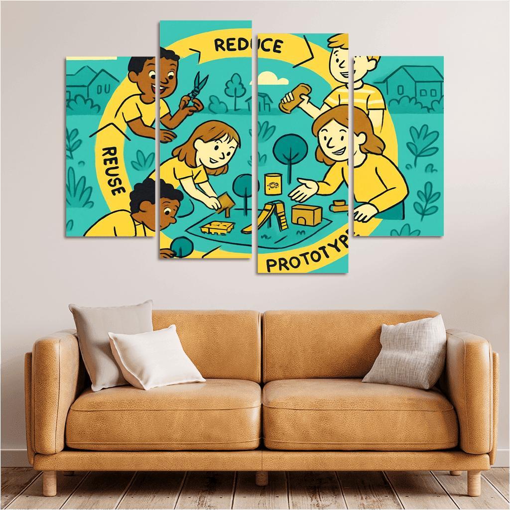 Eco Design And Circular Thinking For Kids custom paintings frame