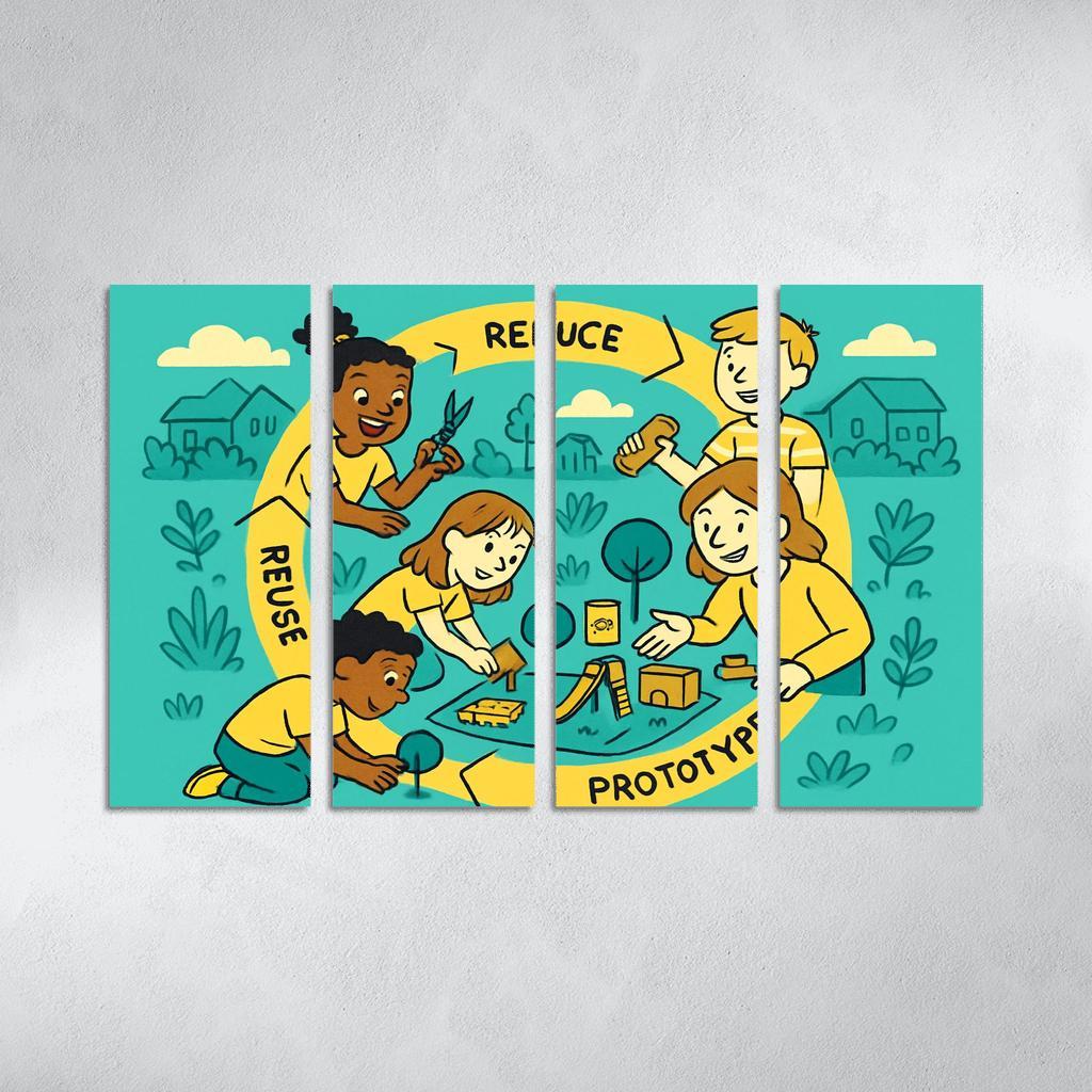 Eco Design And Circular Thinking For Kids custom paintings frame