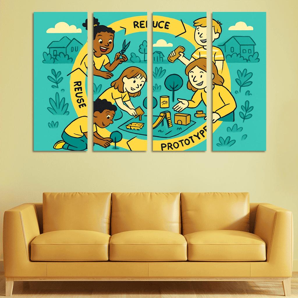 Eco Design And Circular Thinking For Kids custom paintings frame