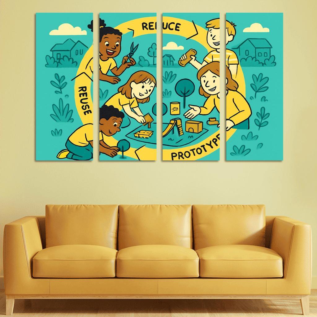 Eco Design And Circular Thinking For Kids custom paintings frame