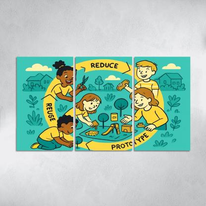 Eco Design And Circular Thinking For Kids custom paintings frame