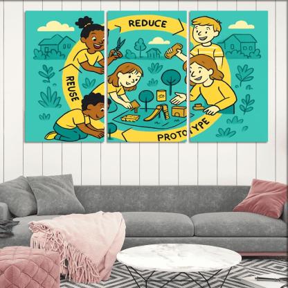 Eco Design And Circular Thinking For Kids custom paintings frame