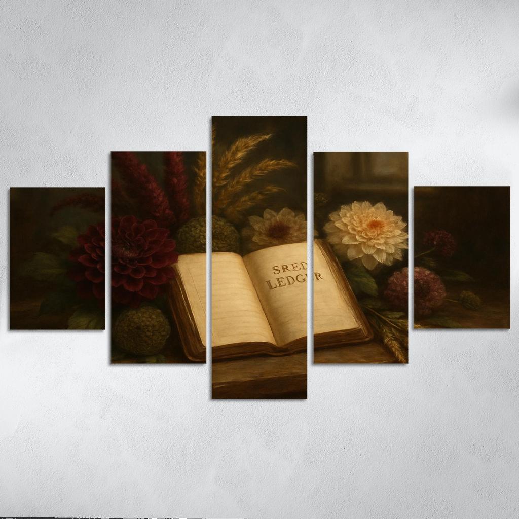 Heirloom Seed Ledger Bouquet one-piece frames