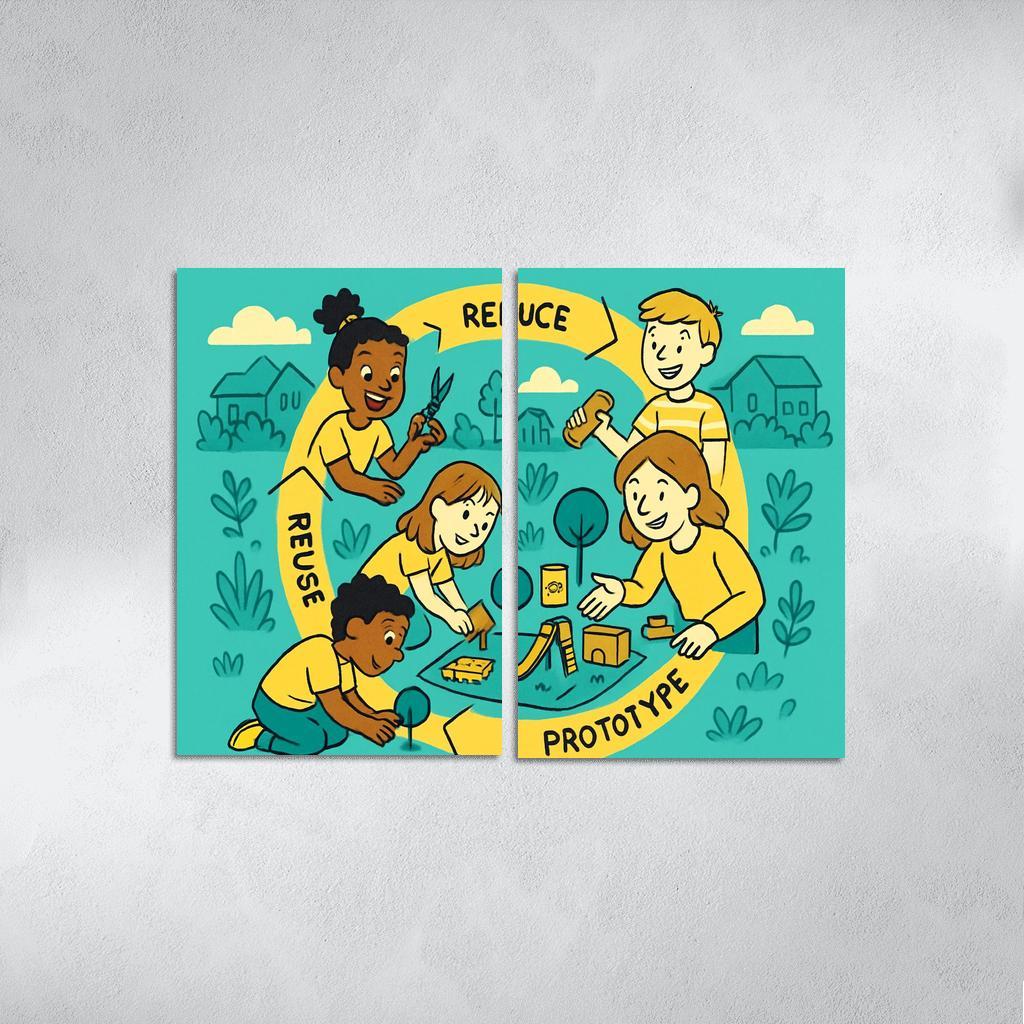 Eco Design And Circular Thinking For Kids custom paintings frame