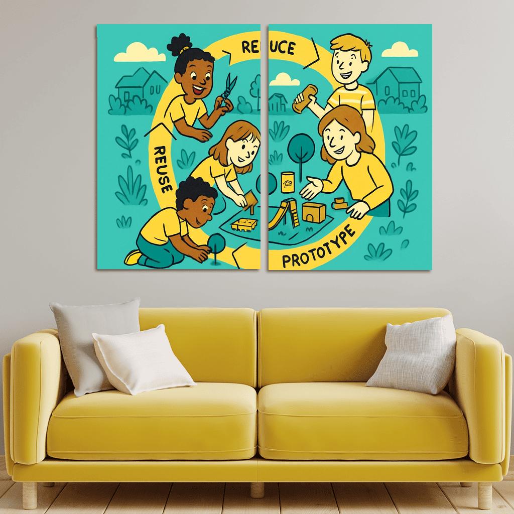 Eco Design And Circular Thinking For Kids custom paintings frame