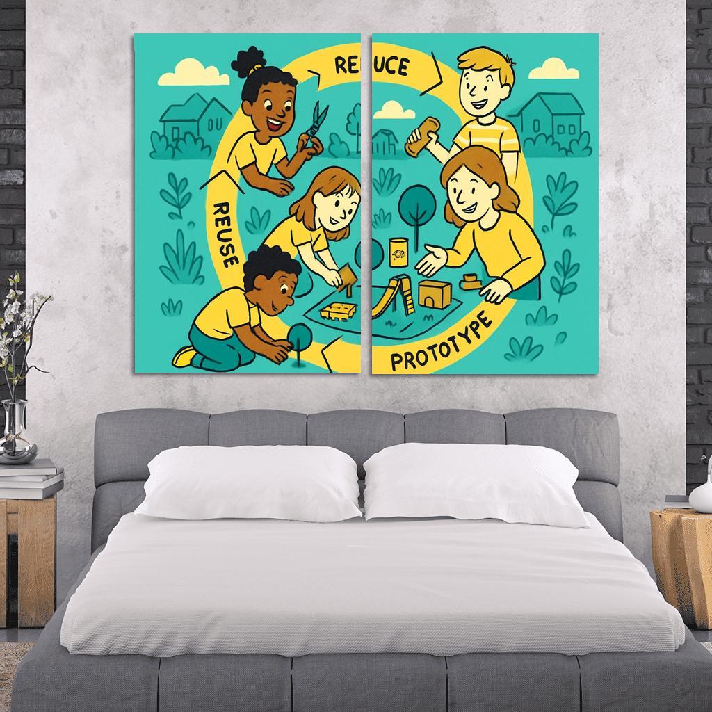 Eco Design And Circular Thinking For Kids custom paintings frame