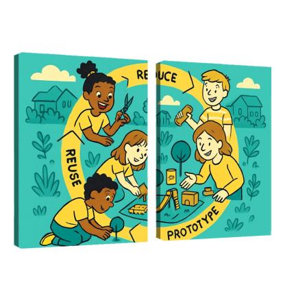 Eco Design And Circular Thinking For Kids custom paintings frame