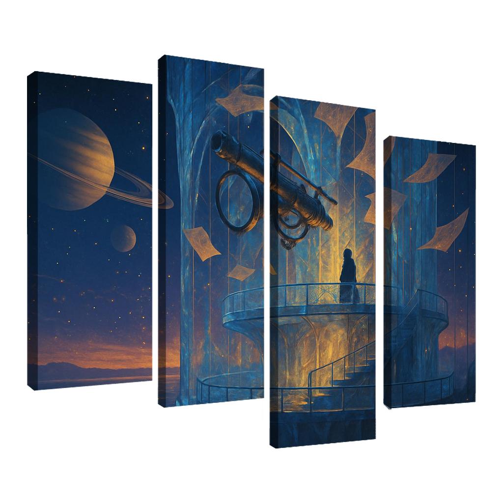 Glassfall Observatory Of Morrow multi-panel paintings