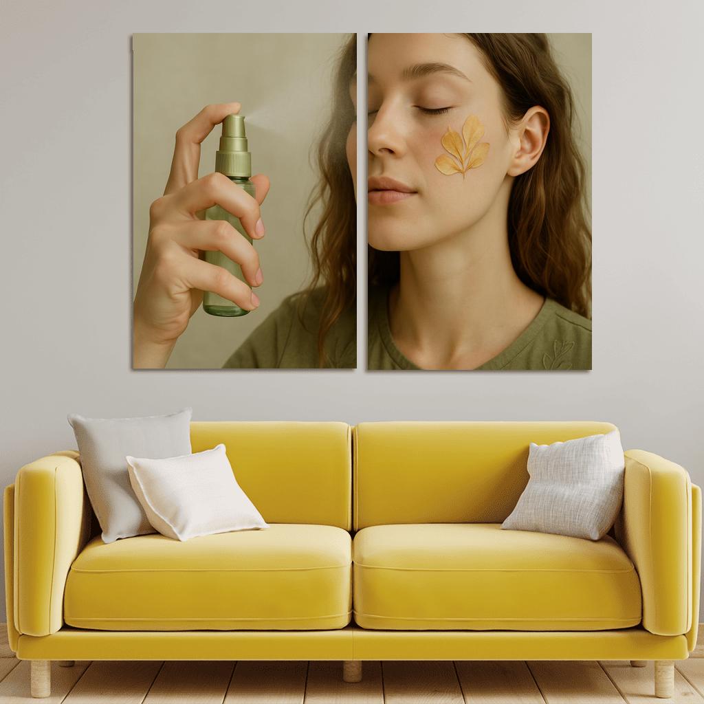 Botanical Veil Makeup abstract paintings frame