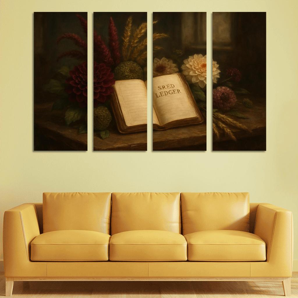 Heirloom Seed Ledger Bouquet one-piece frames