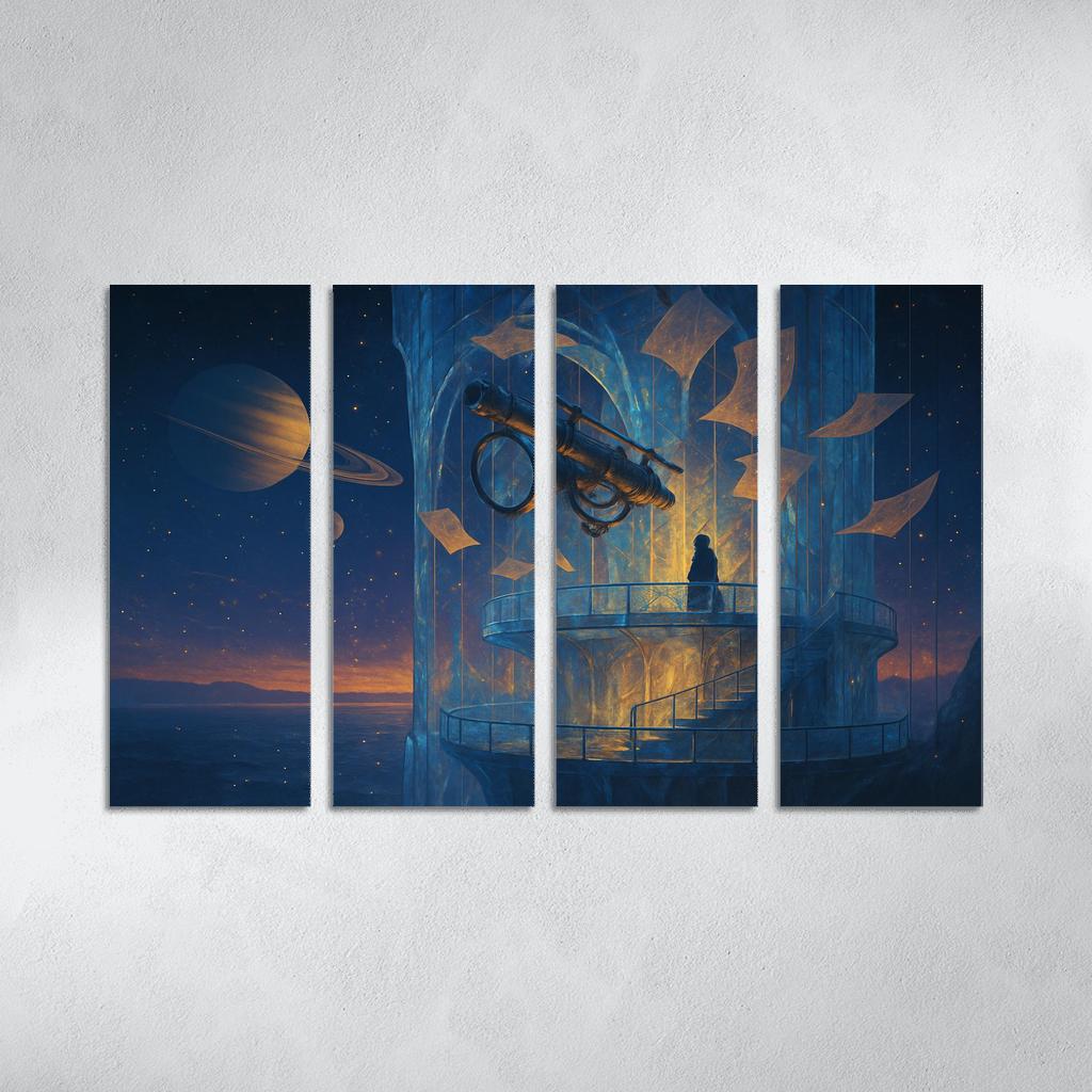Glassfall Observatory Of Morrow multi-panel paintings