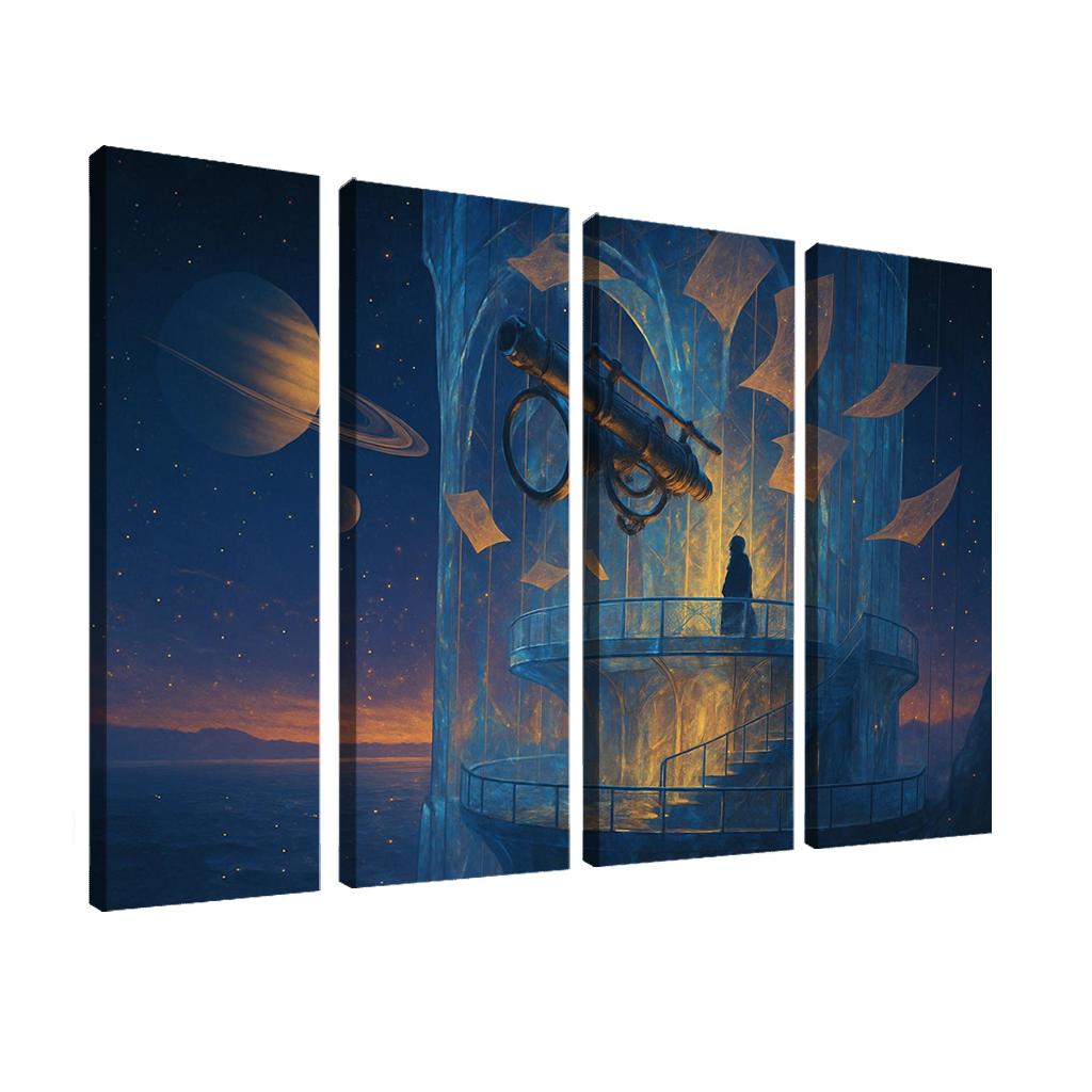 Glassfall Observatory Of Morrow multi-panel paintings
