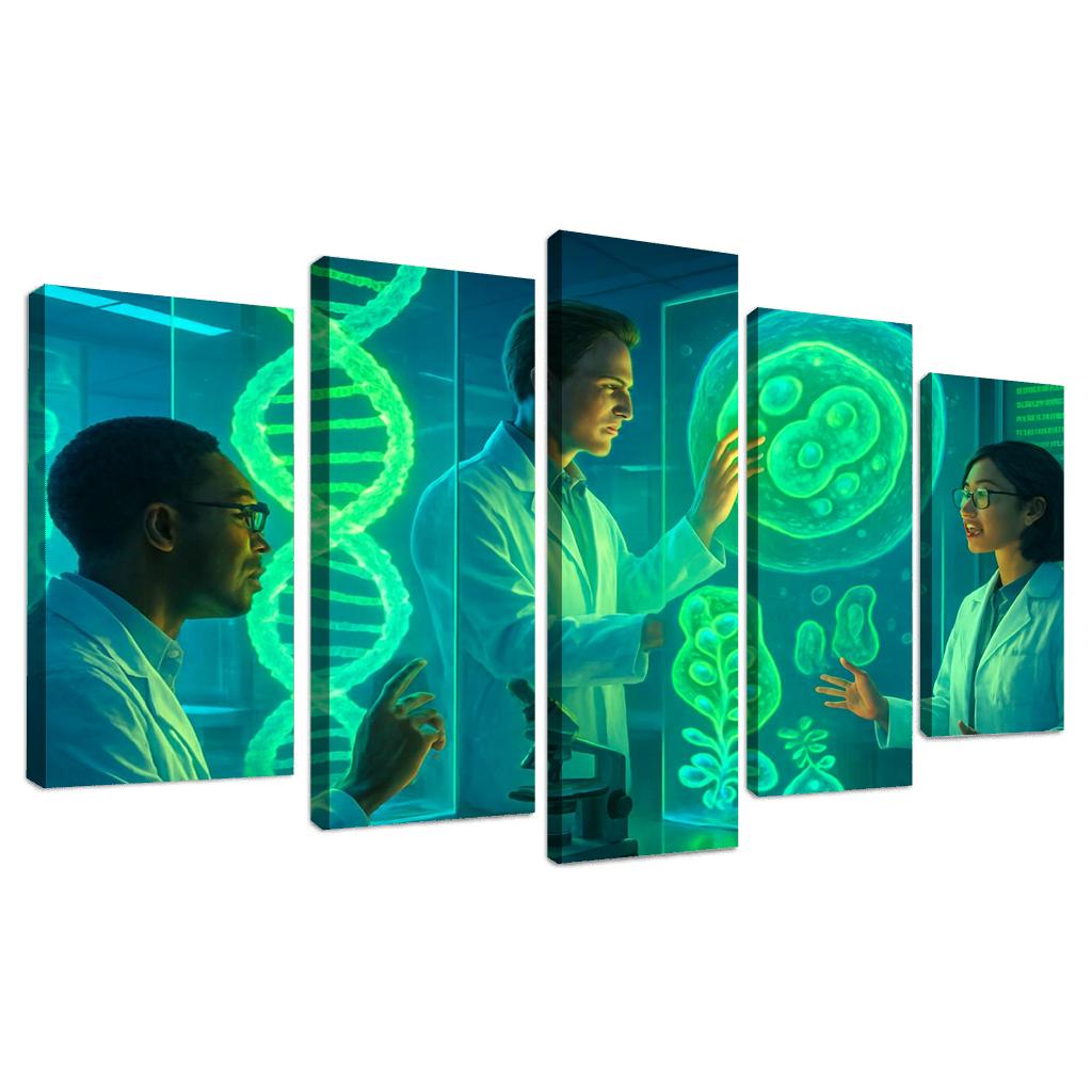 Synthetic Biology And The Future Of Genetic Engineering multi-panel paintings
