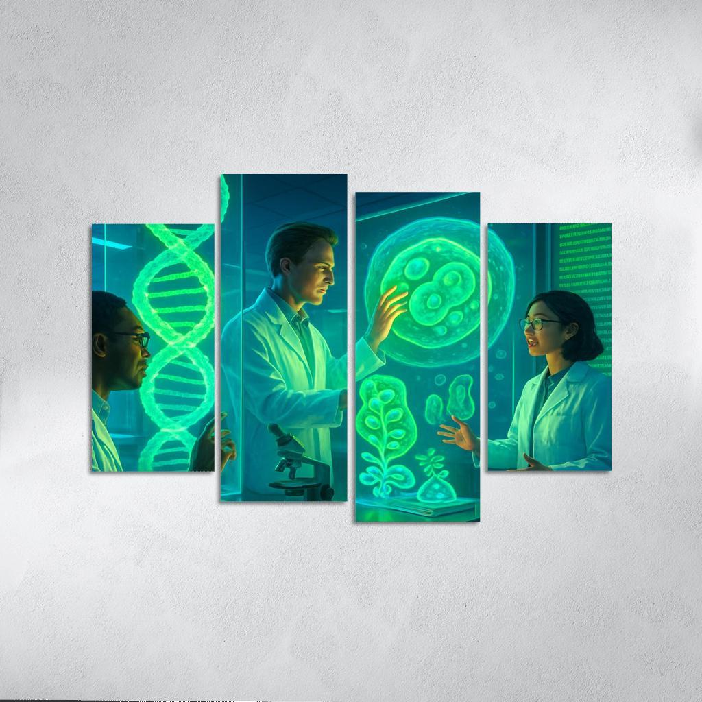 Synthetic Biology And The Future Of Genetic Engineering multi-panel paintings