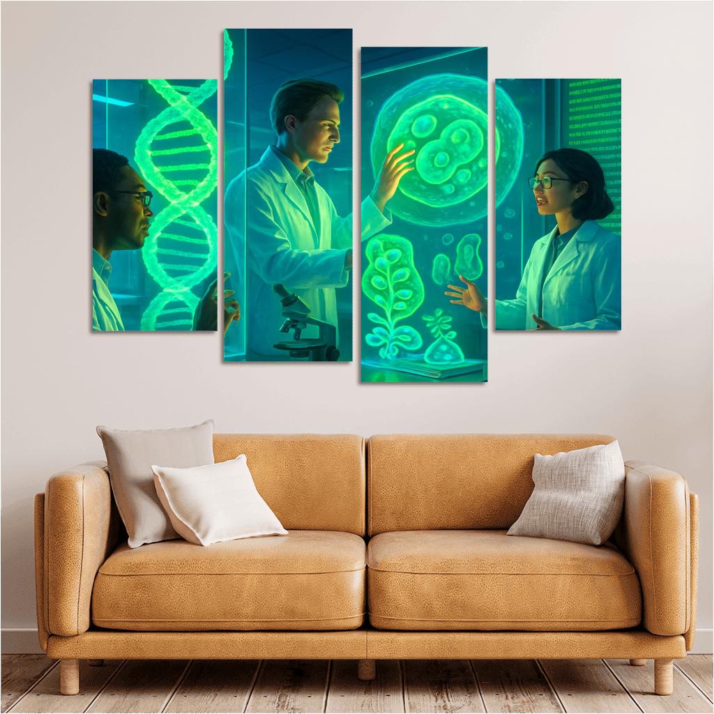 Synthetic Biology And The Future Of Genetic Engineering multi-panel paintings
