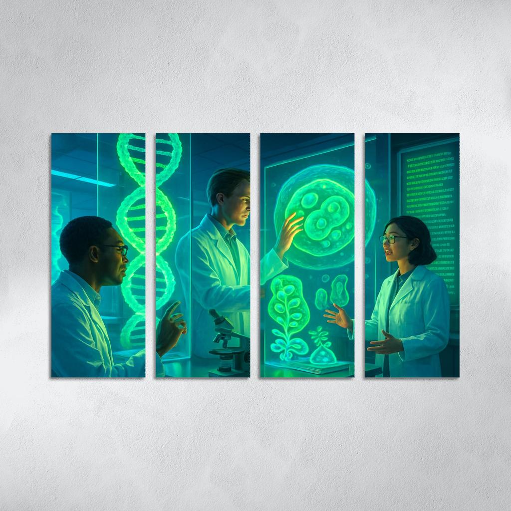 Synthetic Biology And The Future Of Genetic Engineering multi-panel paintings