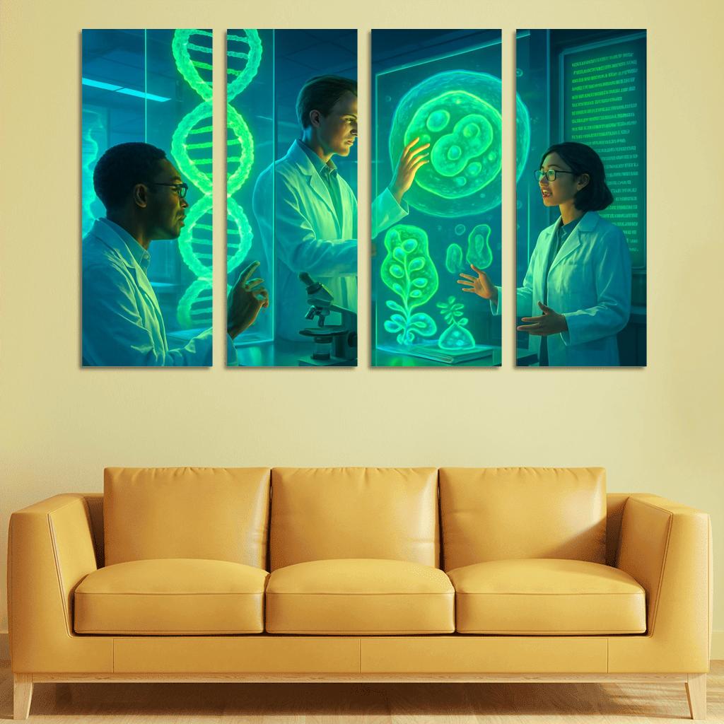 Synthetic Biology And The Future Of Genetic Engineering multi-panel paintings