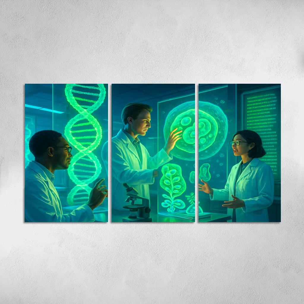 Synthetic Biology And The Future Of Genetic Engineering multi-panel paintings
