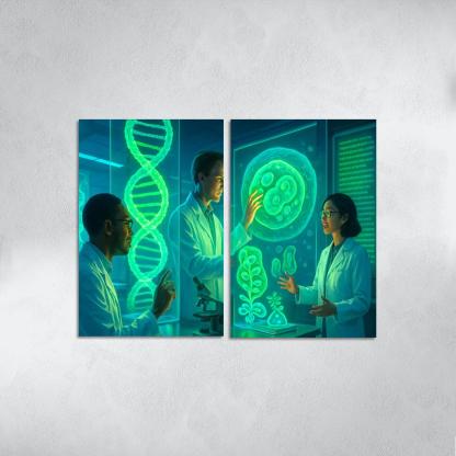 Synthetic Biology And The Future Of Genetic Engineering multi-panel paintings