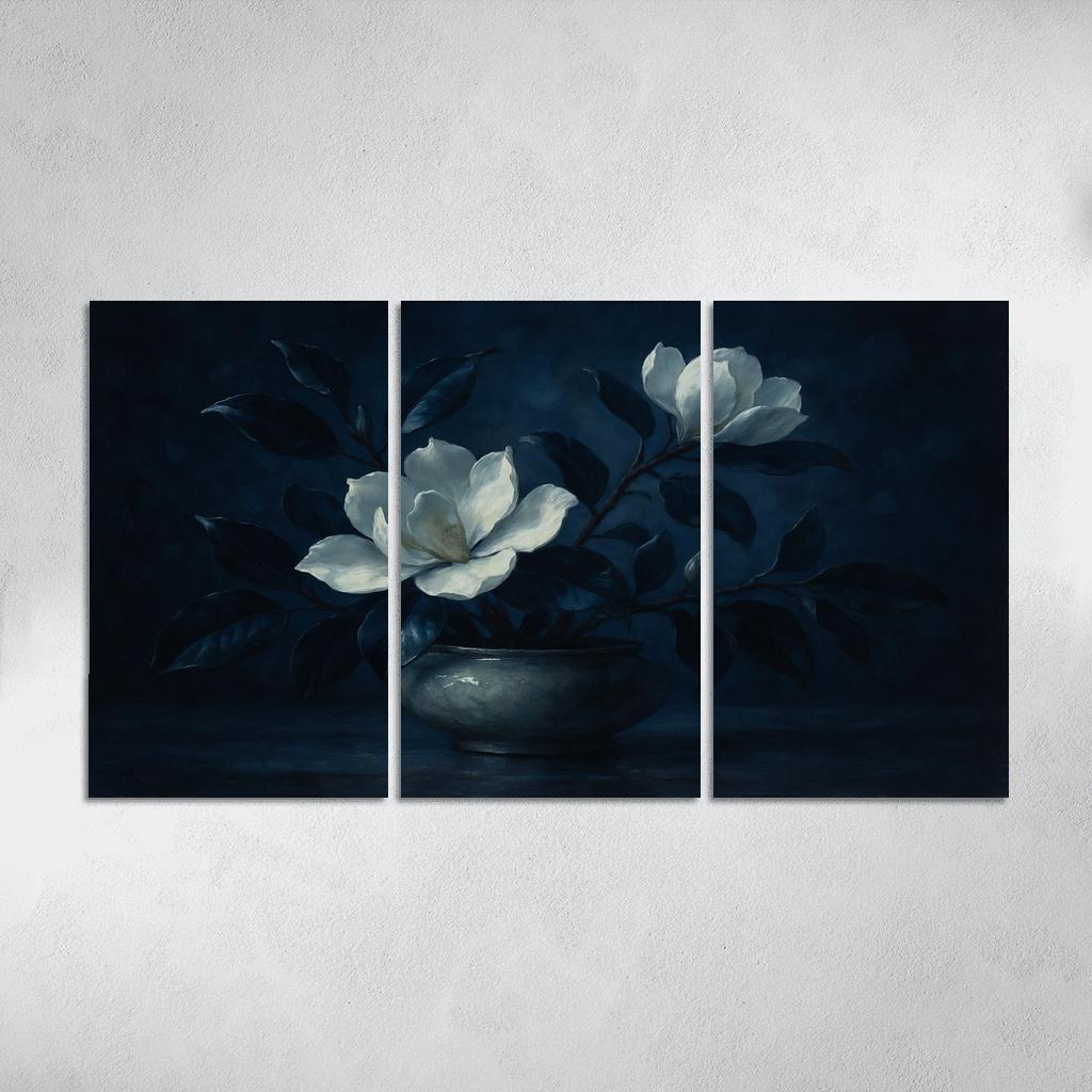 Moonlit Magnolia Nocturne wall art