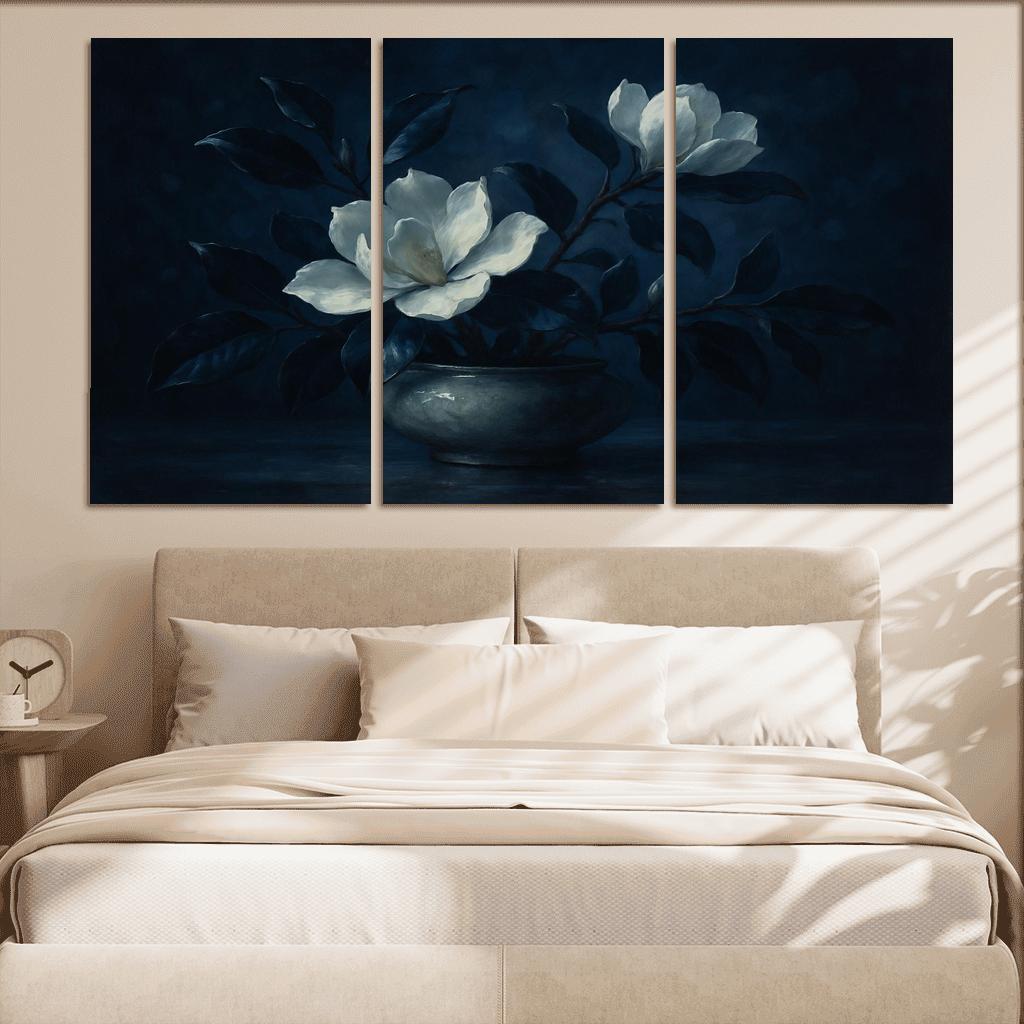 Moonlit Magnolia Nocturne wall art