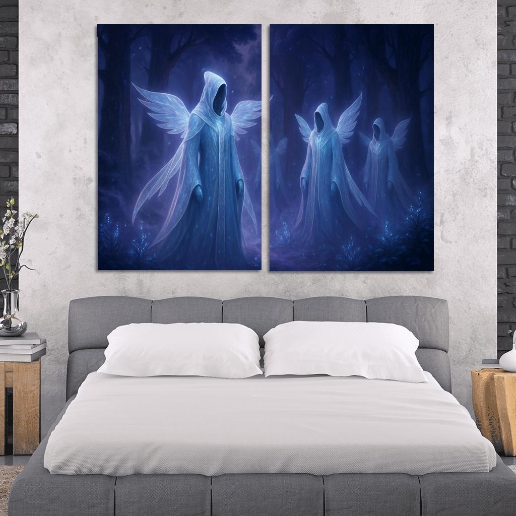 The Ethereal Veilkeepers framed paintings