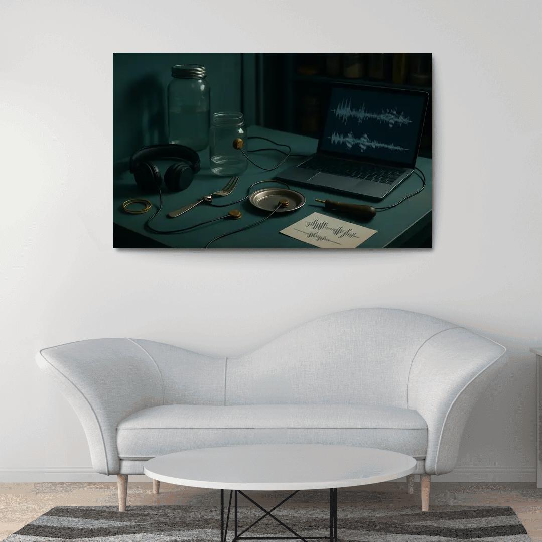 Ambient Sound Sculpting multi-panel paintings