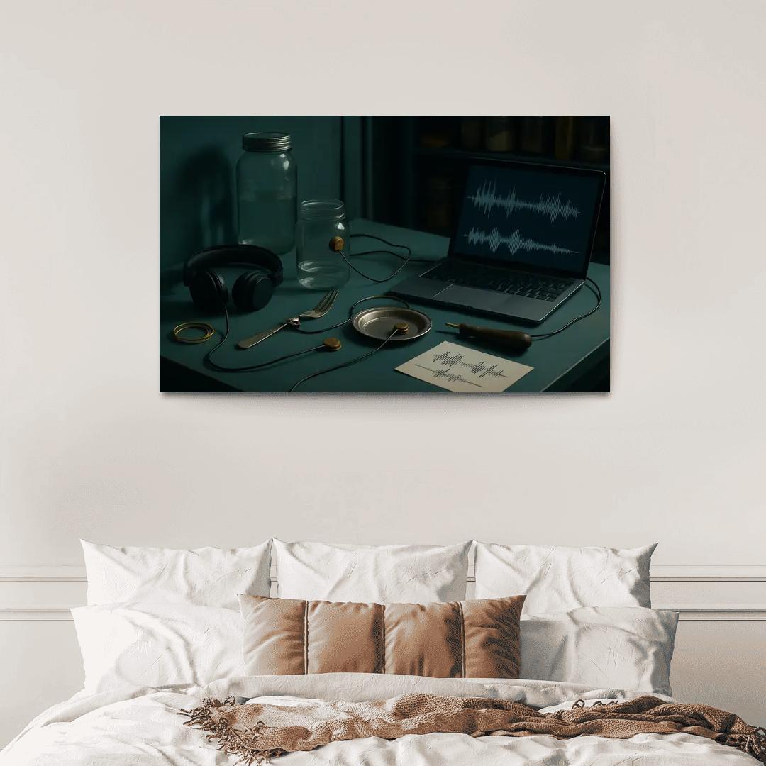 Ambient Sound Sculpting multi-panel paintings