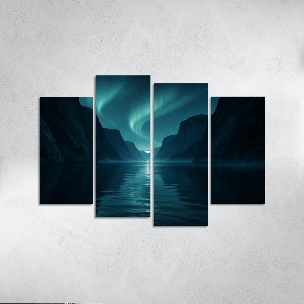 Auroral Fjord Of Glasswater abstract paintings frame