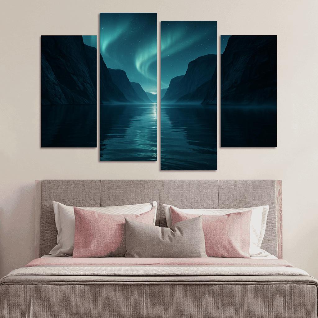 Auroral Fjord Of Glasswater abstract paintings frame