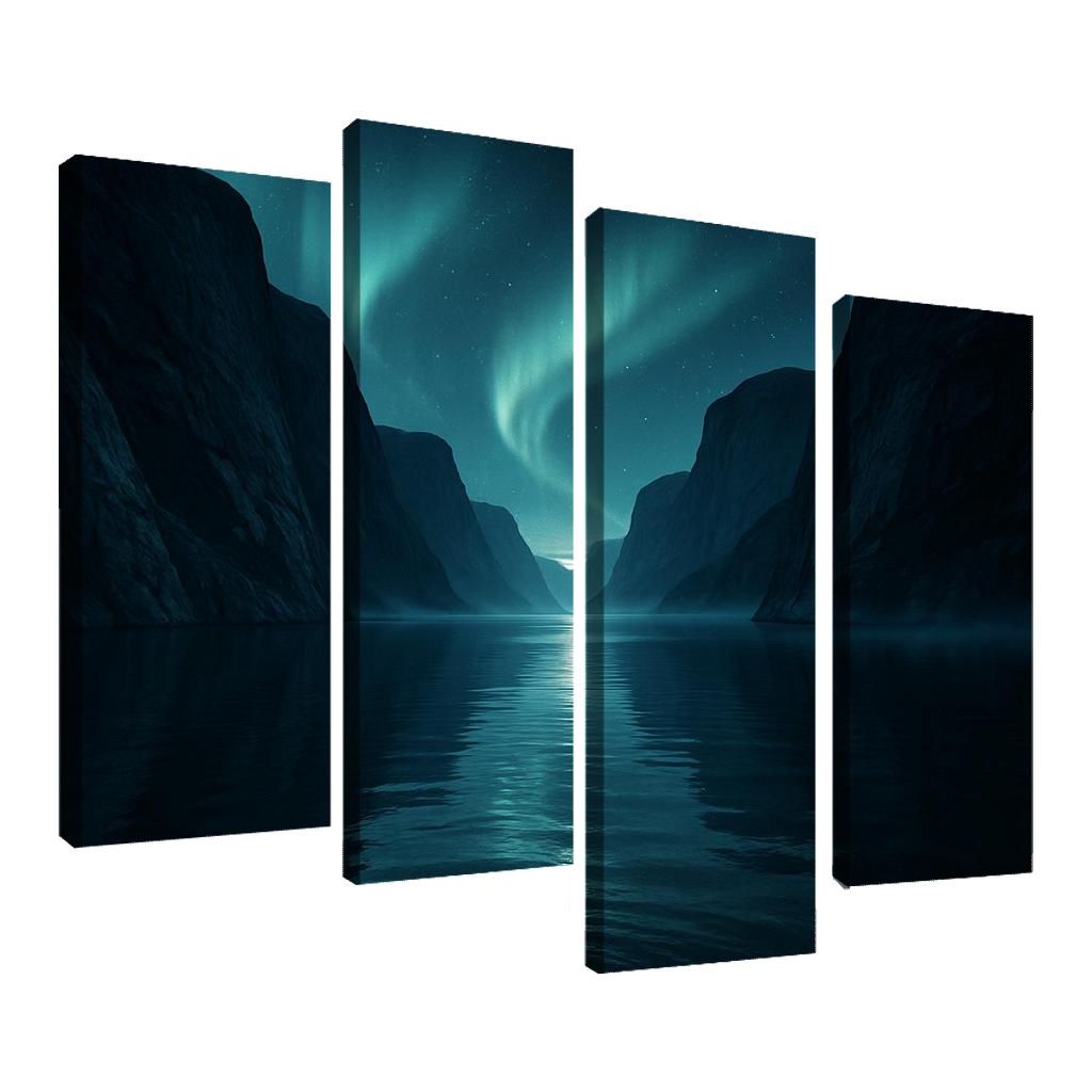 Auroral Fjord Of Glasswater abstract paintings frame