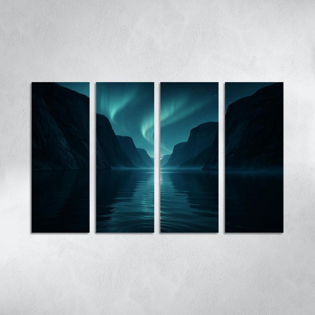 Auroral Fjord Of Glasswater abstract paintings frame