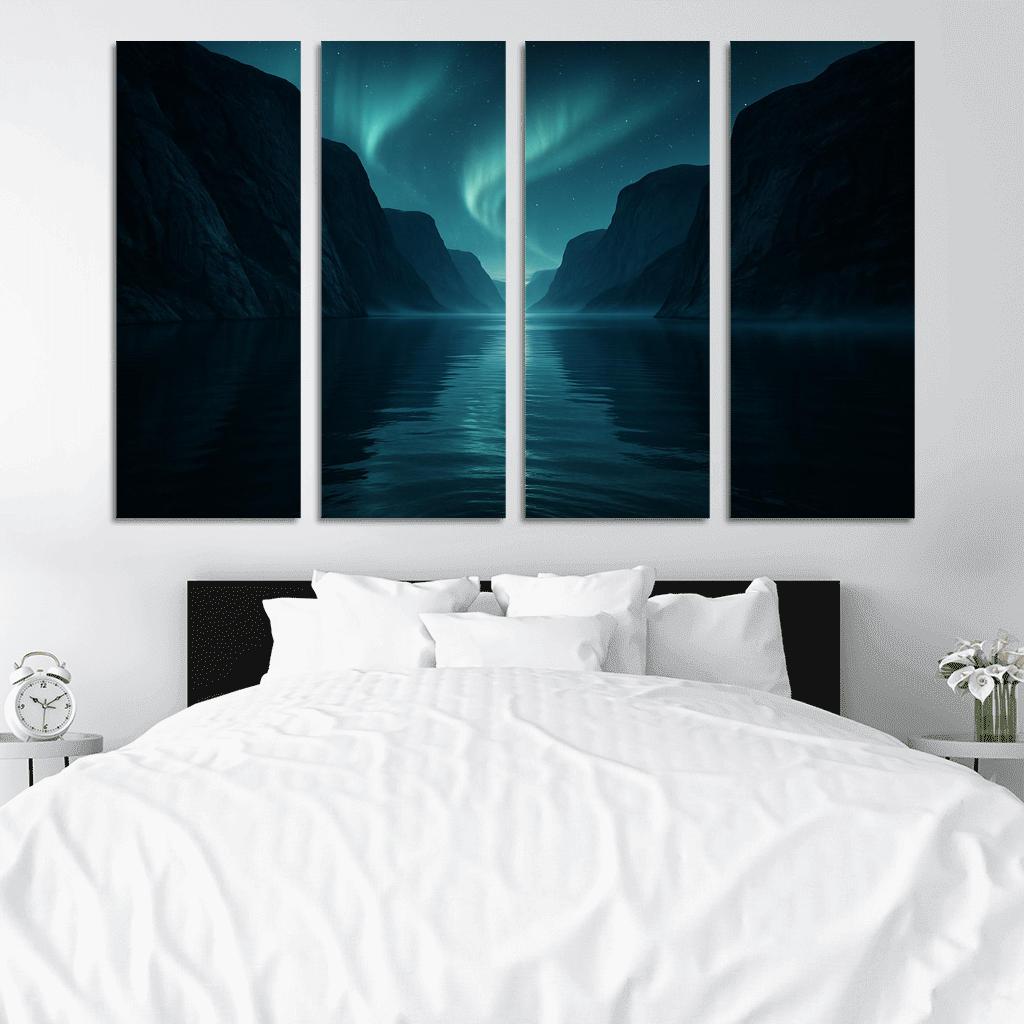 Auroral Fjord Of Glasswater abstract paintings frame