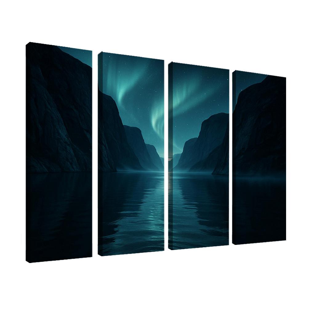 Auroral Fjord Of Glasswater abstract paintings frame