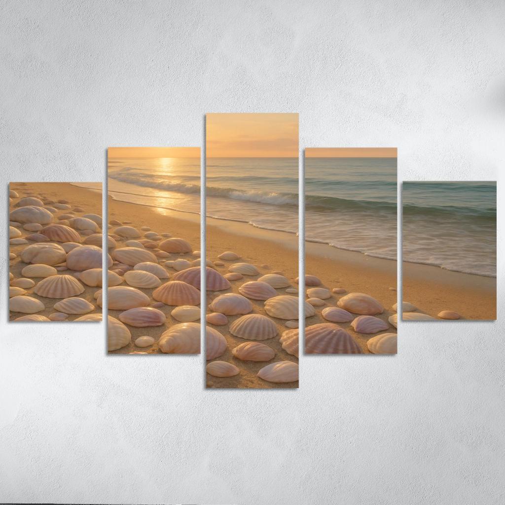 Seashell Sanctuary canvas paintings frame