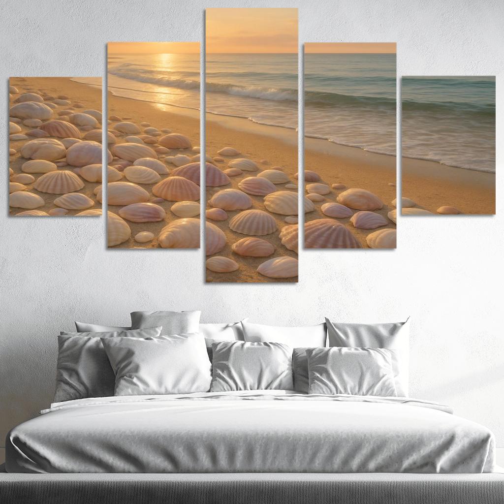 Seashell Sanctuary canvas paintings frame
