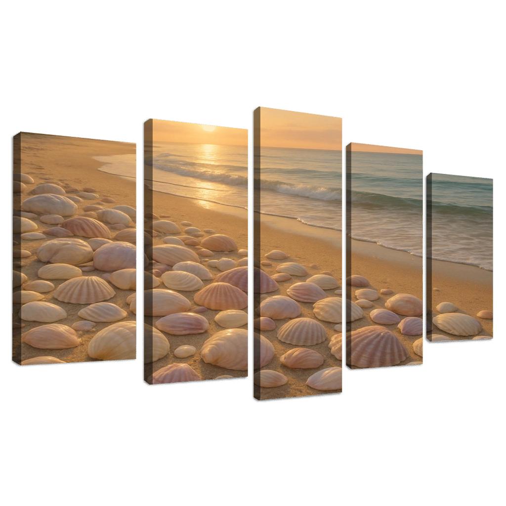 Seashell Sanctuary canvas paintings frame