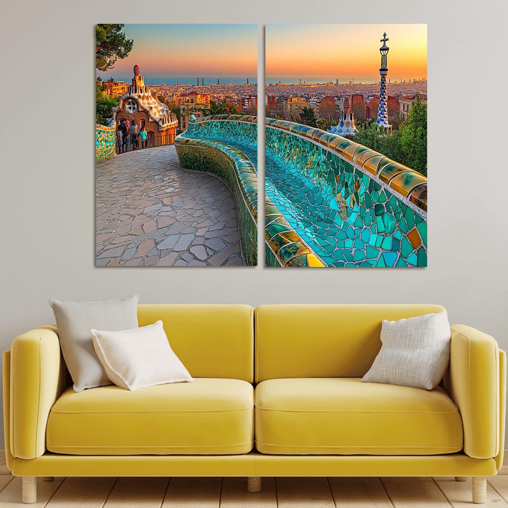 Park Guell Barcelona custom paintings frame